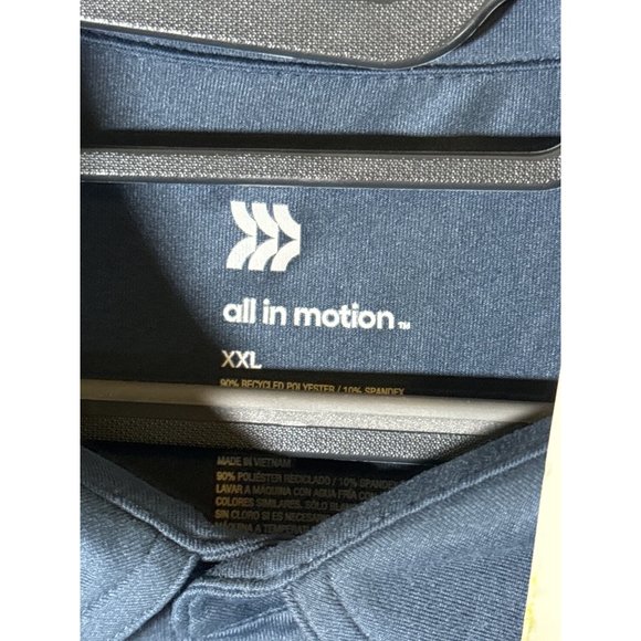 All in Motion Men's Jersey Polo Shirt, Blue, Size XXL, NWT - Picture 5 of 6